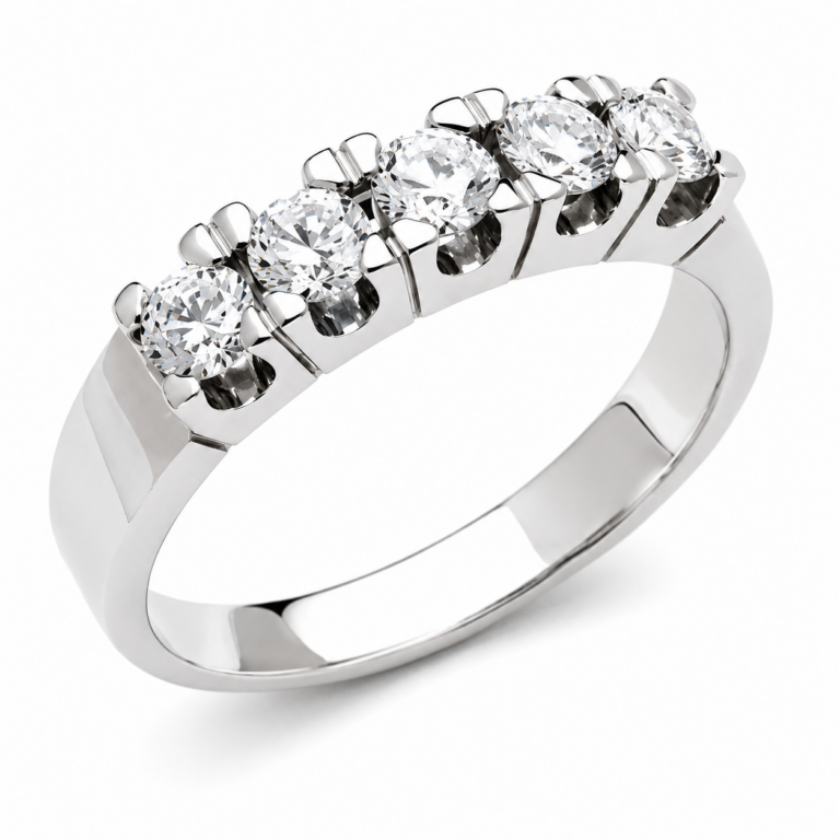 Anillo quintillo de diamantes en oro de 18 quilates de Timpyk