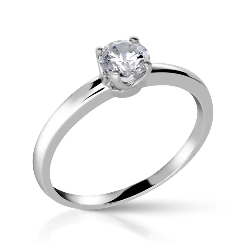 Anillo mujer solitario de oro 18 quilates con diamante, colección Timpyk
